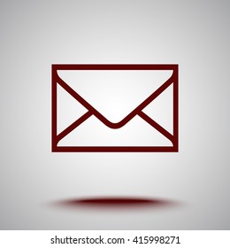 Mail sign icon, vector illustration. Flat design style