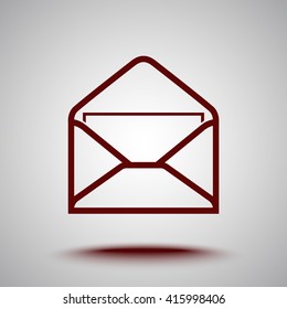 Mail sign icon, vector illustration. Flat design style
