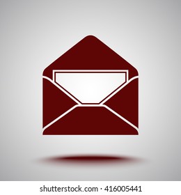 Mail sign icon, vector illustration. Flat design style