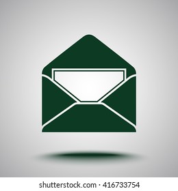 Mail sign icon, vector illustration. Flat design style
