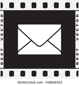 Mail sign icon, vector illustration. Flat design style