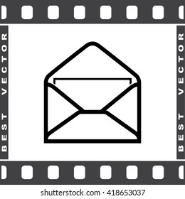 Mail sign icon, vector illustration. Flat design style
