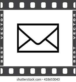 Mail sign icon, vector illustration. Flat design style