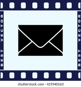 Mail sign icon, vector illustration. Flat design style