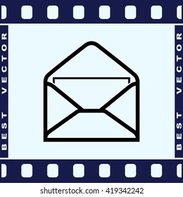 Mail sign icon, vector illustration. Flat design style