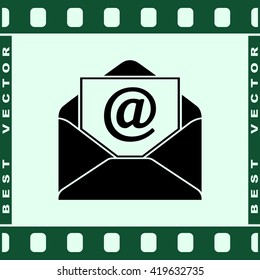 Mail sign icon, vector illustration. Flat design style