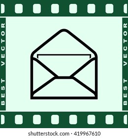 Mail sign icon, vector illustration. Flat design style