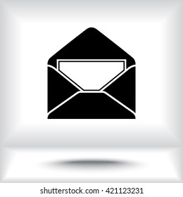 Mail sign icon, vector illustration. Flat design style