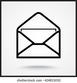 Mail sign icon, vector illustration. Flat design style