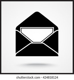 Mail sign icon, vector illustration. Flat design style