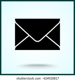 Mail sign icon, vector illustration. Flat design style