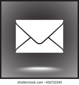 Mail sign icon, vector illustration. Flat design style