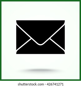 Mail sign icon, vector illustration. Flat design style