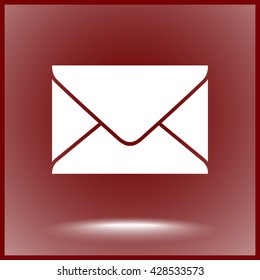 Mail sign icon, vector illustration. Flat design style