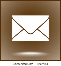 Mail sign icon, vector illustration. Flat design style