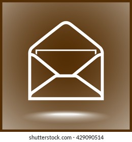 Mail sign icon, vector illustration. Flat design style