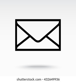 Mail sign icon, vector illustration. Flat design style