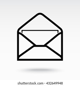 Mail sign icon, vector illustration. Flat design style