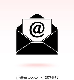 Mail sign icon, vector illustration. Flat design style