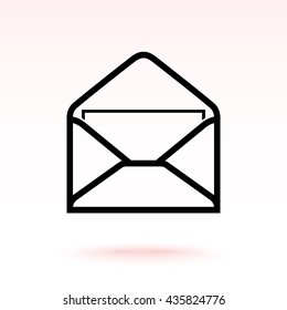 Mail sign icon, vector illustration. Flat design style
