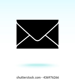 Mail sign icon, vector illustration. Flat design style