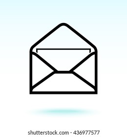 Mail sign icon, vector illustration. Flat design style