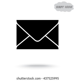 Mail sign icon, vector illustration. Flat design style