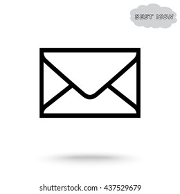 Mail sign icon, vector illustration. Flat design style