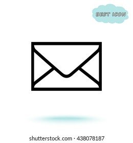 Mail sign icon, vector illustration. Flat design style