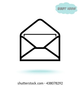 Mail sign icon, vector illustration. Flat design style