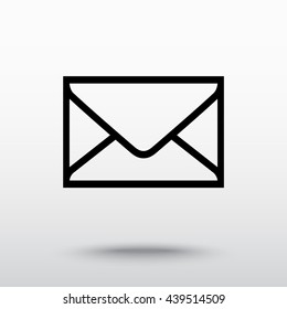 Mail sign icon, vector illustration. Flat design style