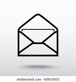 Mail sign icon, vector illustration. Flat design style