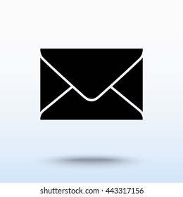 Mail sign icon, vector illustration. Flat design style