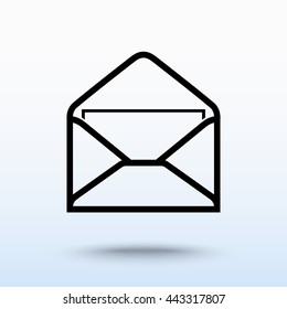 Mail sign icon, vector illustration. Flat design style
