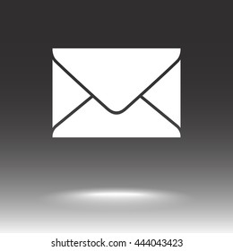 Mail sign icon, vector illustration. Flat design style