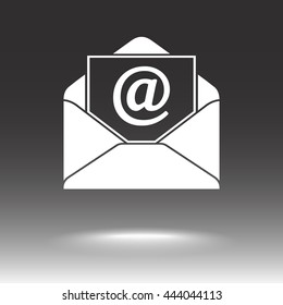 Mail sign icon, vector illustration. Flat design style