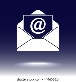 Mail sign icon, vector illustration. Flat design style