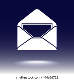 Mail sign icon, vector illustration. Flat design style