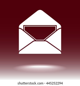 Mail sign icon, vector illustration. Flat design style