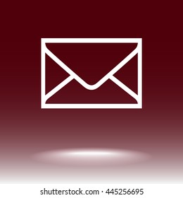 Mail sign icon, vector illustration. Flat design style