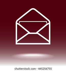 Mail sign icon, vector illustration. Flat design style