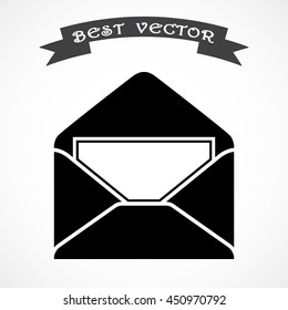 Mail sign icon, vector illustration. Flat design style