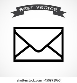 Mail sign icon, vector illustration. Flat design style