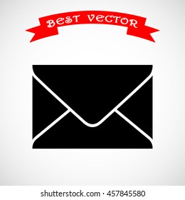 Mail sign icon, vector illustration. Flat design style