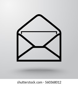 Mail sign icon, vector illustration. Flat design style