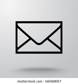 Mail sign icon, vector illustration. Flat design style