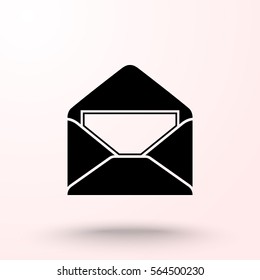 Mail sign icon, vector illustration. Flat design style