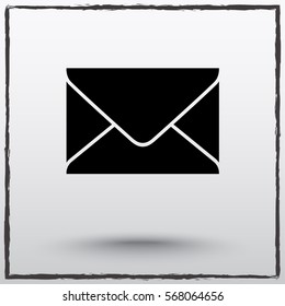 Mail sign icon, vector illustration. Flat design style