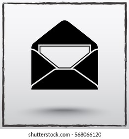 Mail sign icon, vector illustration. Flat design style