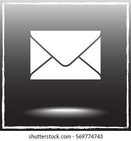 Mail sign icon, vector illustration. Flat design style